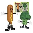 Corndog vs. Broccoli Bendable Figure Set
